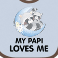 thumbnail image 4 of Inktastic Raccoon My Papi Loves Me Boys or Girls Baby Bib, 4 of 4
