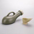 thumbnail image 5 of Urinarios portátiles para hombres y mujeres: - Urinarios de plástico portátiles con tapa y embudo para niños, adultos y ancianos (paquete de 2 blanco más gris), 5 of 5