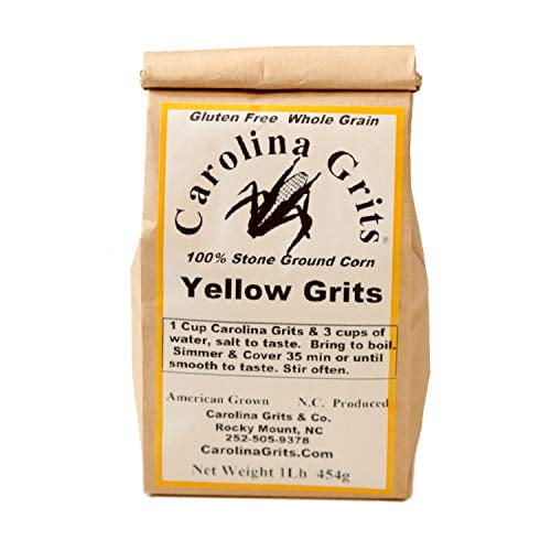 Carolina Grits Company Traditionally Stone Ground Yellow Grits, Whole