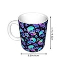thumbnail image 2 of Yiaed Skull flower tie dye Print Ceramics Coffee,Large Handle Design,Extra Large Tea and Coffee Cup for Office and Home Mugs, 2 of 6