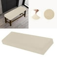 thumbnail image 3 of Soft Seat Slipcover Cover Rectangle Dedroom Living Room Beige, 3 of 8
