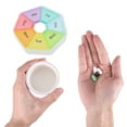 thumbnail image 4 of Unique Bargains 1 Pc Pill Case 7 Grid Colorful Pill Box White Colorful, 4 of 6