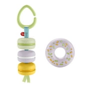 Fisher-Price Eat Dessert First Gift Set 2 Pretend Food Rattle Toys for Infants 3+ Months, Plastic