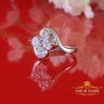 thumbnail image 6 of King of Bling's 925 Sterling White Silver 1.25ct CZ Flower 7 stone Laxury Womens Ring Size 7, 6 of 12