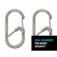 thumbnail image 4 of Nite Ize G-Series Dual Chamber Carabiner - Heavy-Duty Key Organizer Carabiner Clip - Dual Chamber Carabiner with Wire Gate Closure - Stainless Steel, Size 1 (4 Pack), 4 of 8