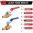 thumbnail image 3 of Válvula esférica EFIELD Pex Crimp Brass con puerto completo de 1/2 pulgada (paquete de 10), 3 of 7