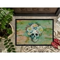 thumbnail image 3 of Day of the Dead Skull with Flowers Doormat 18x27, 3 of 4