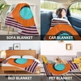 thumbnail image 2 of Yayeee Throw Blanket for Couch Soft Warm 60" x 80" Sofa Chair Bed Decoration, Orange Circle, 2 of 7