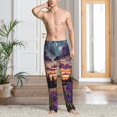 thumbnail image 2 of Logiee Starry Night Purple Irises Print Pajama Pants for Men,Men’s Pajama Bottoms,Mens PJ Pants with Pockets & Button Fly-X-Large, 2 of 6