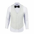thumbnail image 3 of Visaccy Men’s Slim Fit Suit One Button 3-Piece Blazer Dress Business Wedding Party Jacket Vest & Pant, 3 of 3