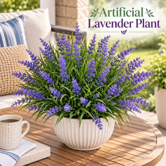 LAVUNE Artificial Lavender Flowers for Indoor Outdoor Decor 15 Count