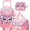 Pink Butterfly, variant on Kids Carry on Luggage Sets Rolling Suitcases with Wheels for Boys Suitcase with Duffle Bag Lunch Box Airline Approved