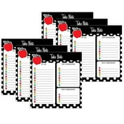 Schoolgirl Style Black White & Stylish Brights Notepad, 50 Sheets, Pack of 6