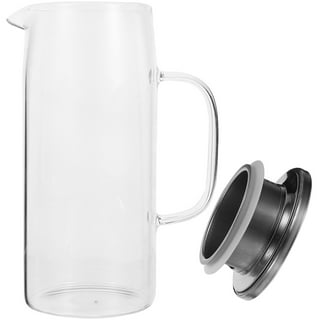 2 Pcs Glass Pitcher Water Pitcher with Lid Hot Cold Water Pitcher Bedside  Water Carafe with Handle Heat Resistant Borosilicate Glass Jug for Fridge  Beverage Carafe (54 oz,Stainless Steel) - Yahoo Shopping