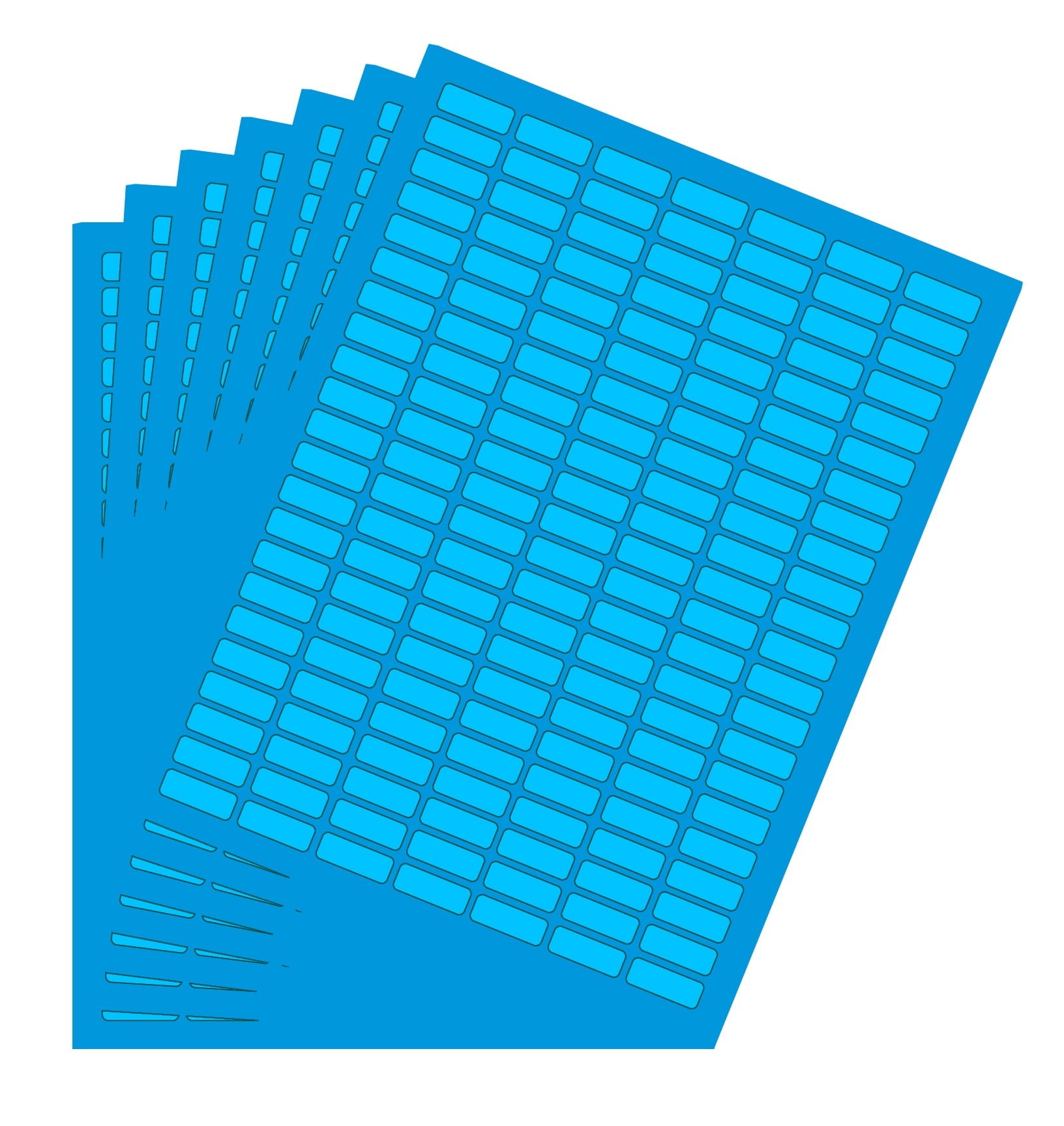 Small Rectangular Labels Printable Stickers for Injket Printers in Blue, Small Matte Labels 1 ...
