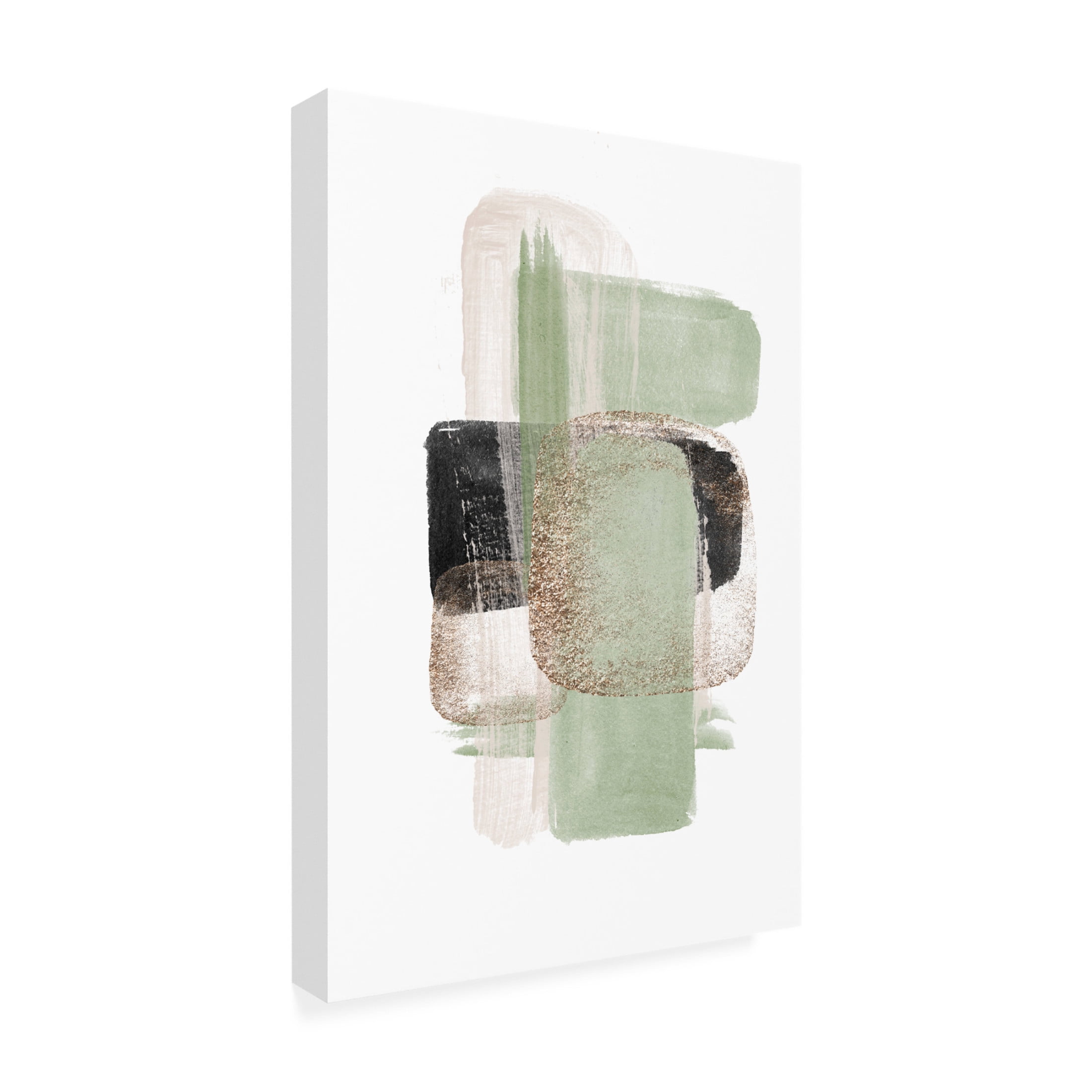 Trademark Fine Art Sally Ann Moss Simple Green 1 Canvas Wall Art