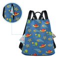 thumbnail image 7 of FORMRS Women's Travel Backpack Purse Anti-Theft Hidden Pockets Casual Shoulder Bag, Blue Cartoon Galaxy, 7 of 7