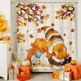 thumbnail image 4 of Shower Curtain 54"W x 78"L Fall Maple Leaves Gnome Thanksgiving Pumpkins Fabric Shower Curtains Set with Hooks Water Repellent Bathroom Curtains Machine Washable Bathroom Accessories, 4 of 6