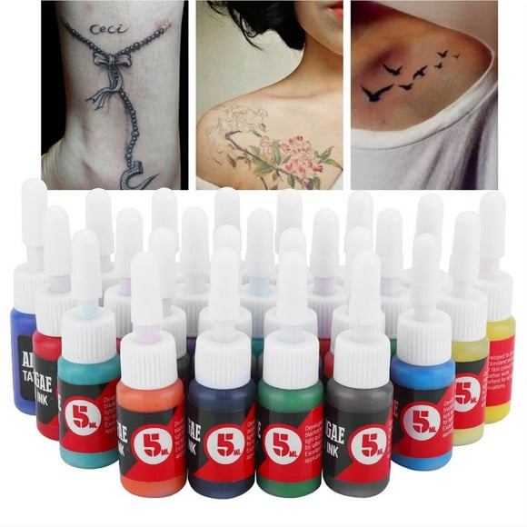 25Pcs Microblading Tattoo Inks Set Eye Eyebrow Eye Makeup Ink Tattoo Ink Body Tattoo Longlasting Pigment Ink