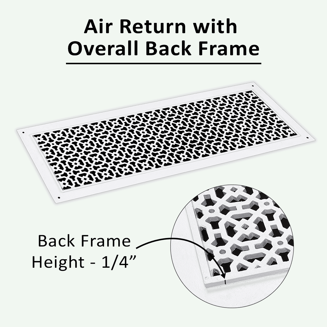 Achtek Air Return 4"x28" (Overall Size 6"x30") | Cast Aluminum Air Grille | HVAC Duct Cover for Home Ventilation