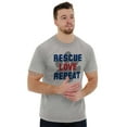 thumbnail image 4 of Rescue Love Repeat Pet Adoption Dog Men's Graphic T Shirt Tees Brisco Brands S, 4 of 4