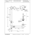 thumbnail image 2 of Westbrass D3264-20G-50 22-1/2" 20 ga. Bath Waste & Overflow Assembly with Pull & Close Drain Plug and 2-Hole Faceplate, Powder Coat White, 2 of 9