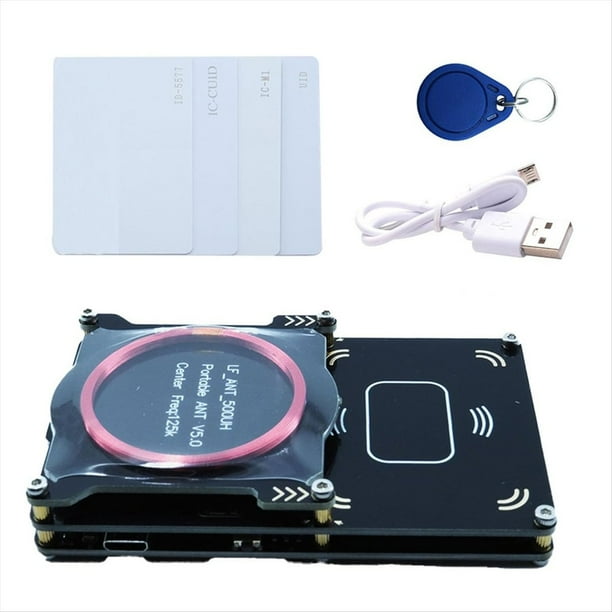 Lector de Tarjetas RFID Proxmark3 512M Easy V5.0 RDV4, Copiadora, Duplicadora y Descifradora de Tarjetas de Identificación con Memoria IC y Antena Integrada.