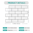 thumbnail image 2 of VEELIKE White Subway Backsplash Tile with Black Grout Peel and Stick Backsplash for Kitchen 24 Sheets Adhesive Waterproof Ceramic Wall Tiles Peel and Stick for Bathroom Laundry Room 12''x12'', 2 of 7