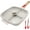 Detachable lid, variant on 3 Section Nonstick Grill Pan with Detachable Handle, White Square Skillet for Stove Top Cooking