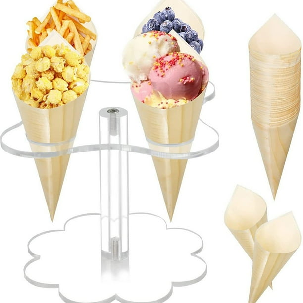 Acrylic Ice Cream Cone Holder / Chip Cone Holder / Counter Top Display