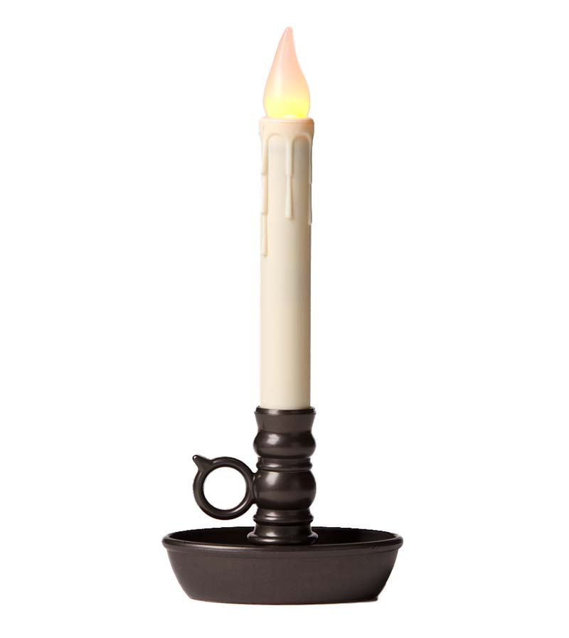 BatteryOperated Single Window LED Window Candle, Bronze