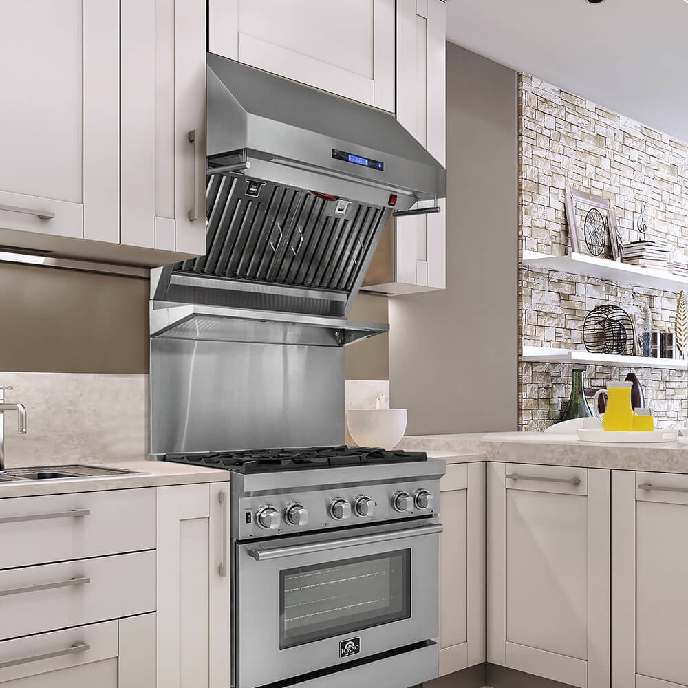 Forno FFSGS612530 30 inch Cossato Stainless Duel Fuel Electric Gas Range