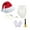 D, variant on Tkrady Christmas Decorations Santa Face Cover Beard Hat Glasses Bell and Gloves, Christmas Santa Set for Men Women Party
