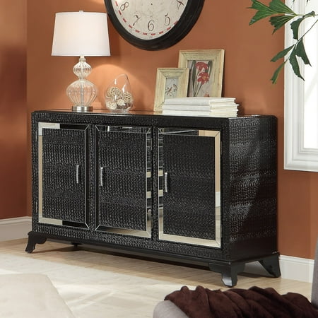 Powell Glamour Console Cabinet Black Walmart Com Walmart Com