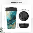 thumbnail image 3 of Yiaed Abstract Ocean Currents Print Stainless Steel Coffee Mug -Vacuum Insulated Coffee Tumbler - Leakproof Travel Mugs Insulated for Hot & Cold Drinks, 3 of 8
