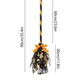 thumbnail image 3 of 35in Halloween Witch Brooms Decoration Mesh Magics Flying Broomstick Prop for Party Costumes Spooky House Wall Hanging Decor with Ribbon Large Scale Witch Broom Prop for Front Porch Display, 3 of 6