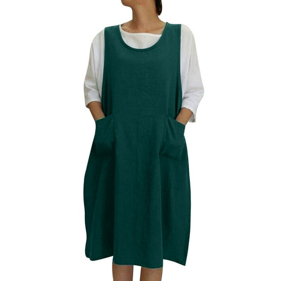 Gspmoly Dresses for Women Plus Size, Women'S Summer Retro Round Neck Loose Lace-Up Vest Dress Cocktail Dresses for Women Deals