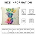 thumbnail image 5 of JEUXUS  Colorful Splash-Ink Painting Abstract Fresh Fruit Pineapple  Throw Pillow Case Cushion Cover Home Office Decorative Square, 5 of 5