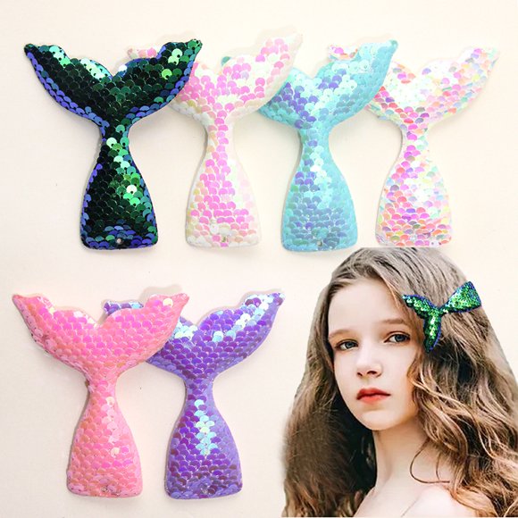NETSENG 6Pcs Mermaid hair clip,Hair Clips for Girls,Hairpins for Women Girls and Ladies Headwear Styling Tools,Gifts for Women Girls