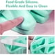 thumbnail image 2 of 4 celdas, molde para paletas de helado hecho en casa, molde para paletas de silicona reutilizable, verde, 2 of 5