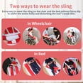 thumbnail image 5 of EZ Assistive Patient Lift Sling with Head Support, Toileting Transfer Sling for Elderly and Disabled, Polyester Padded Lift Sling, 500 lb Capacity, Red, Large, 5 of 9