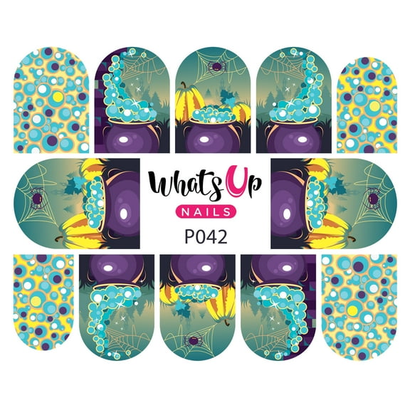 Whats Up Nails P042 Bubbly Cauldrons Water Decal Sliders for Nail Art Design