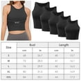 thumbnail image 4 of Women Sleeveless Tank Top, Moclever High Neck Crop Racer Back Workout Top Machine Washable, 4 of 11