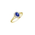 thumbnail image 4 of RYLOS Rings for Women 14K Gold Plated Silver Halo of Diamond Birthstone Ring 6X4MM Gemstone Exotic Blue Star Sapphire Jewelry for Women Sterling Silver Rings for Women Size 5,6,7,8,9,10 Size 6, 4 of 8