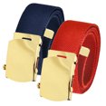 thumbnail image 1 of Men's Cut to Fit Waist Size Up to 50" Casual Outdoor 2 Belt Pack with Gold Slider Buckle, 1 of 3