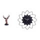 thumbnail image 1 of Reloj de pared con figura de cabeza de ciervo, estatua de animal acrílico, silencioso, sin , ideal para sala de estar, dormitorio, oficina o coc, 1 of 8