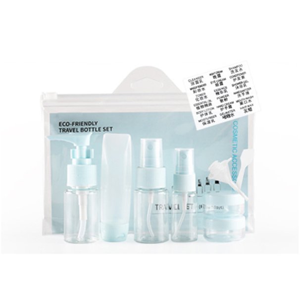 Firlar Travel Bottles Portable Clear Plastic Empty Bottles Jars Set