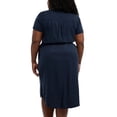 thumbnail image 4 of Teddi Rose Women's Tencel Shirt Dress | Navy, Medium, 4 of 4