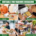 thumbnail image 6 of Vesteel Large Capacity Bento Box, 81oz Stainless Steel Lunch Box Metal Food Storage Container with Removable Dividers, Portable & Leak-Proof Meal Prep Container with 3 Compartment, 6 of 8