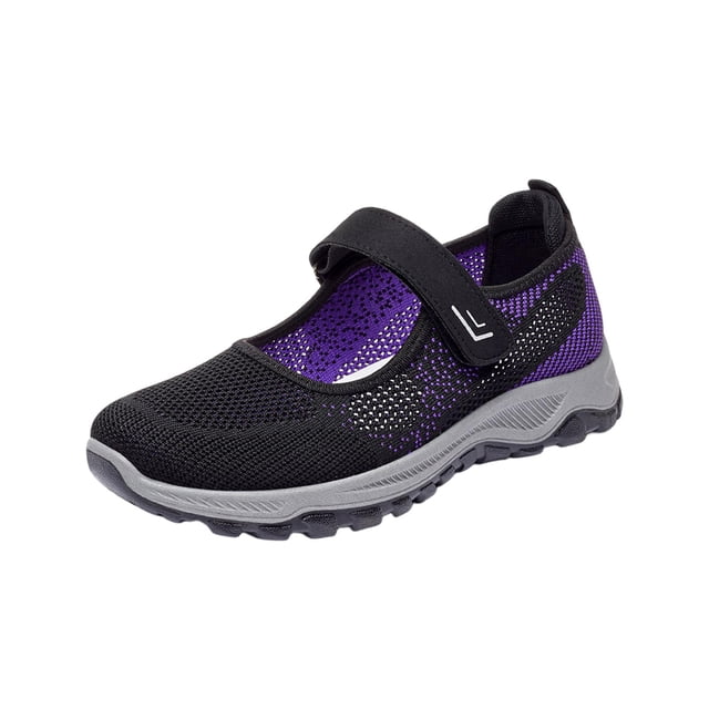 Zapatillas de deporte de malla para mujer Sunnimix Calzado deportivo Zapatillas planas ligeras para caminar 38 negro
